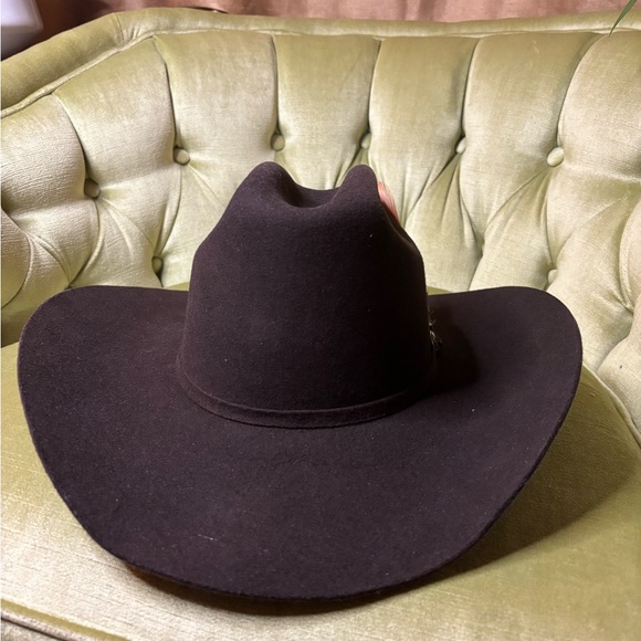 Texas Hat Company ~3X Wool Blend Felt HAT~4" Brim RODEO Cowboy Western.  7 3/8 - Picture 3 of 12